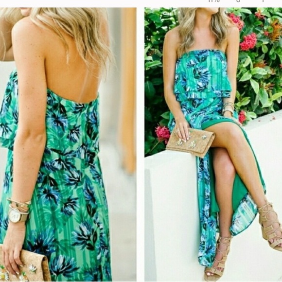 Banana Republic Floral Tiered Flounce Dress NEW - Picture 6 of 8